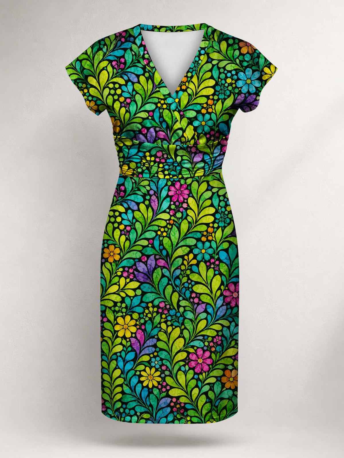 "Zumaridi" Cap Sleeve Midi Dress Promo