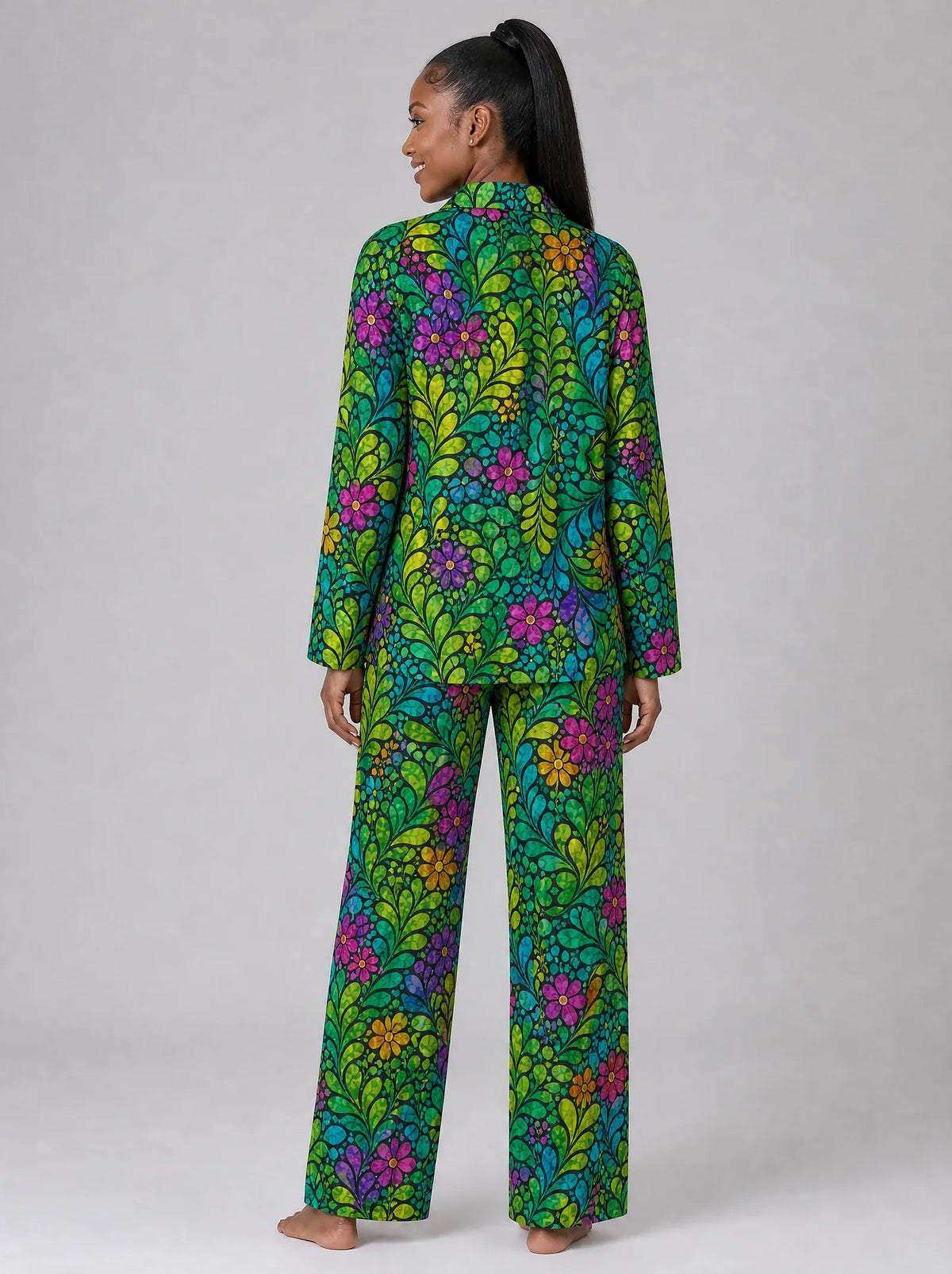 "Zumaridi" Pajama Set — back view on model