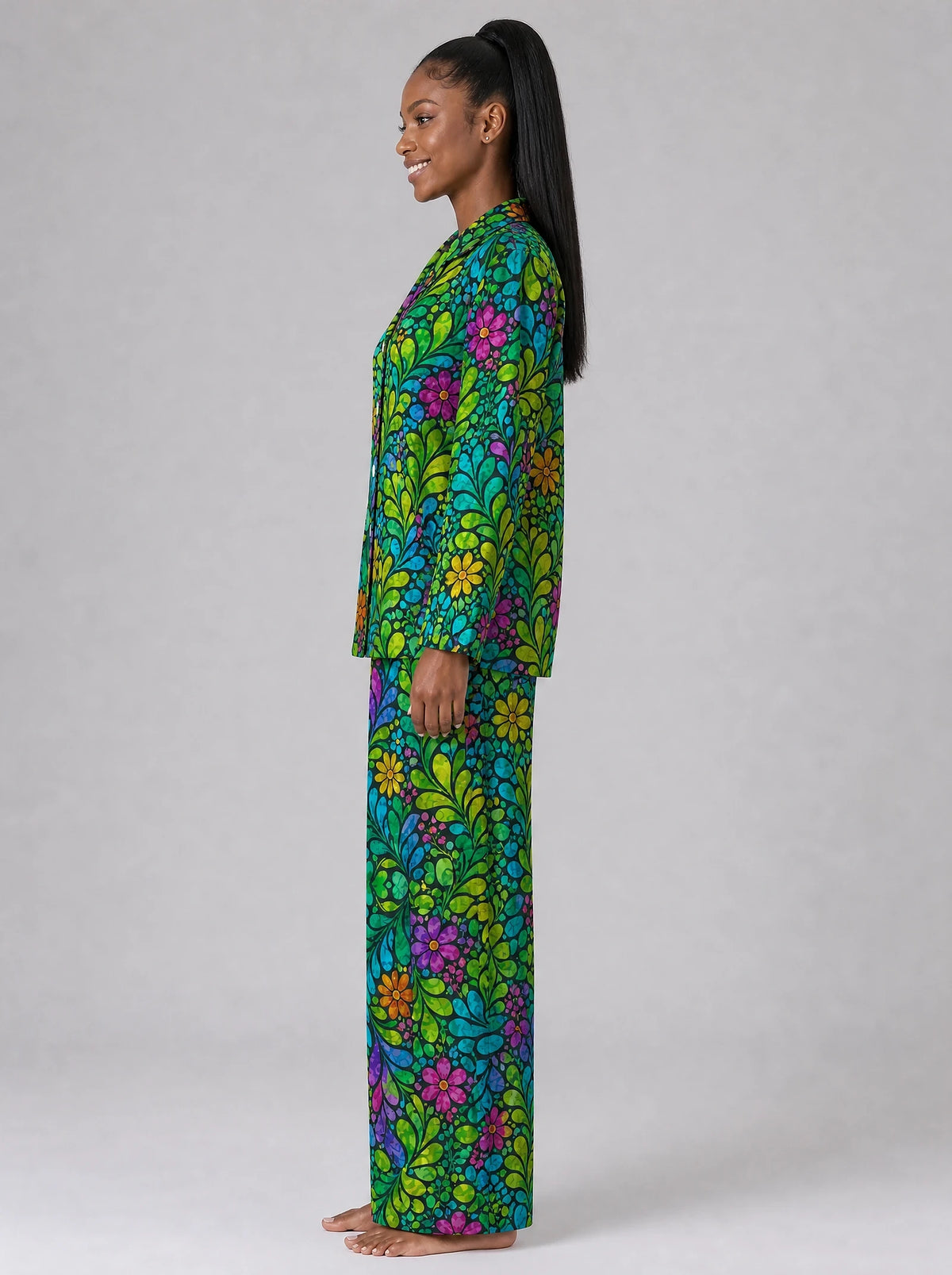 "Zumaridi" Pajama Set — side view on model