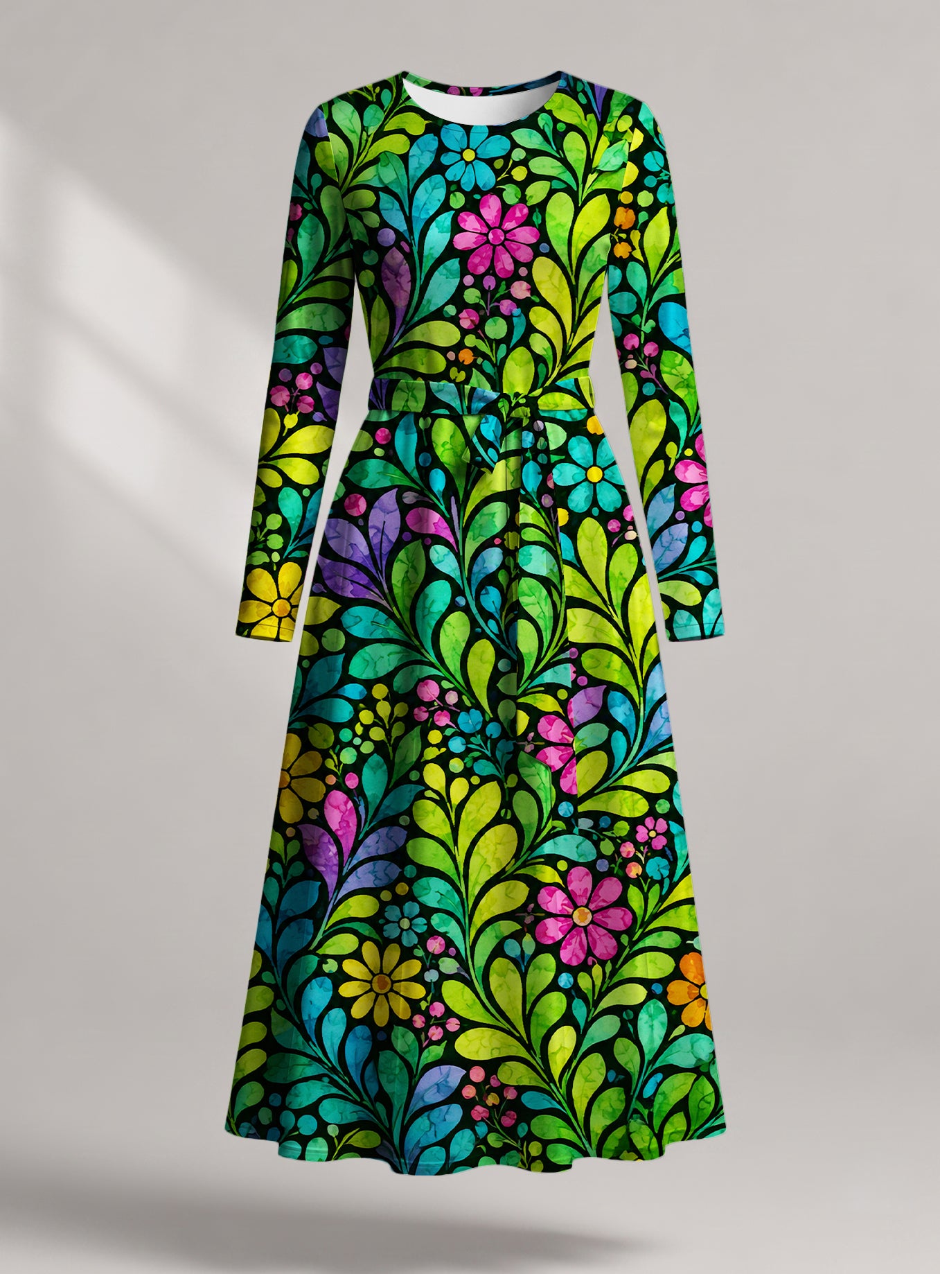 "Zumaridi" Viscose Midi Dress — front view