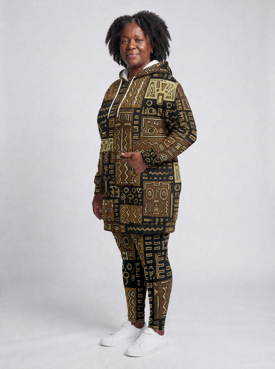Sankofa hoodie dress and leggings, photo 3