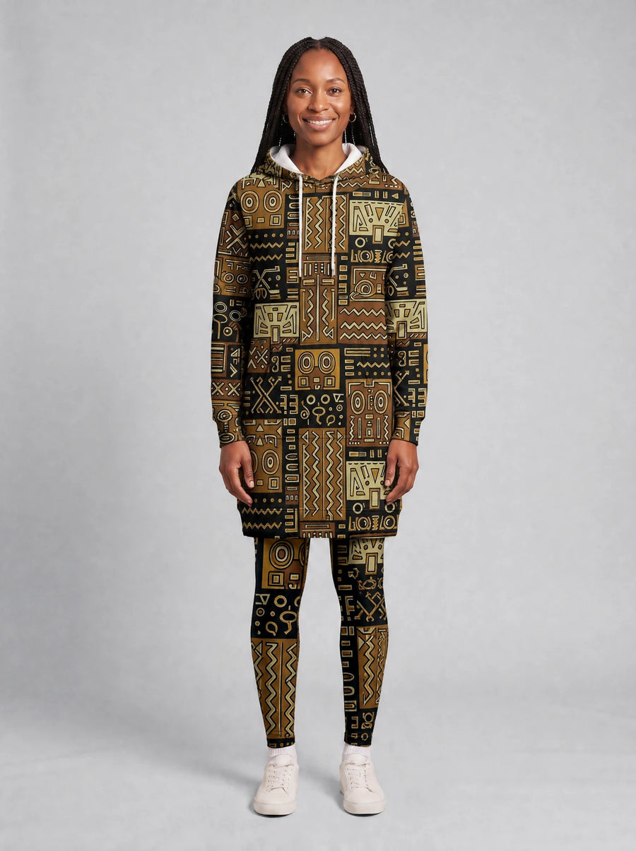 Sankofa hoodie dress and leggings, photo 4